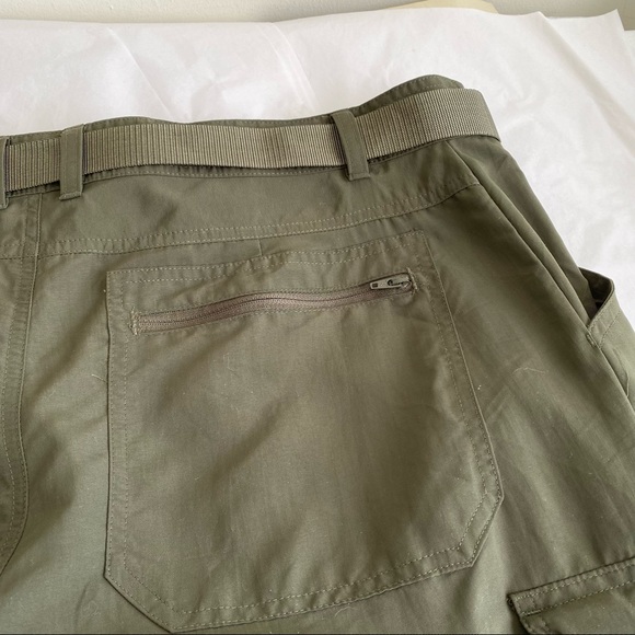 Cabela Cargo Hiking Fishing Zip Off Army Green Utility Pants Shorts - Picture 5 of 10